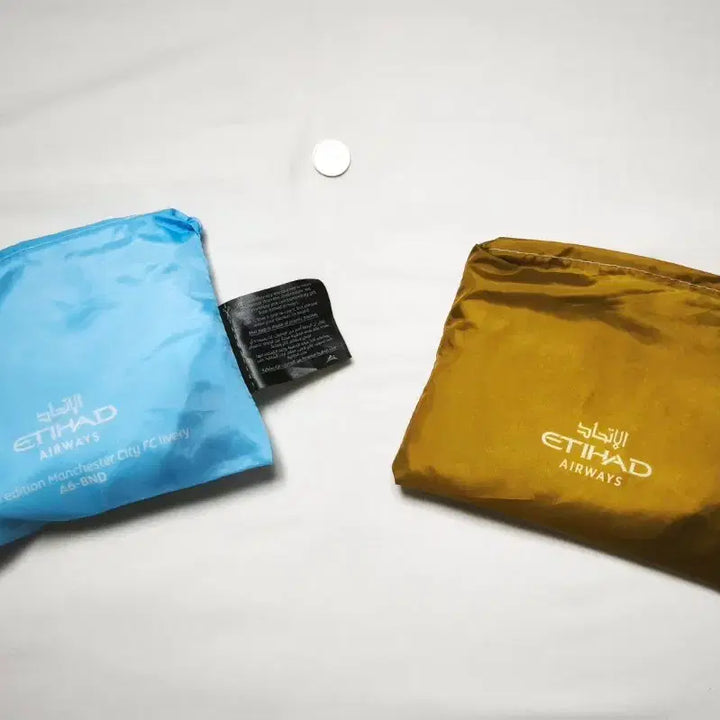 [BUNJANG] Etihad Airways Portable Eco Bag Set (2 pcs) / 에티하드항공 휴대용 에코백 2개 세트