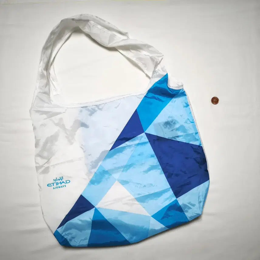 [BUNJANG] Etihad Airways Portable Eco Bag Set (2 pcs) / 에티하드항공 휴대용 에코백 2개 세트