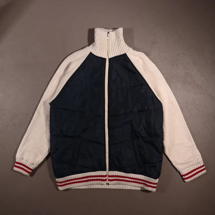 [BUNJANG] Vintage Quilted Knit Zip-up Jacket / 일본빈티지 누빔 니트 집업자켓 C523