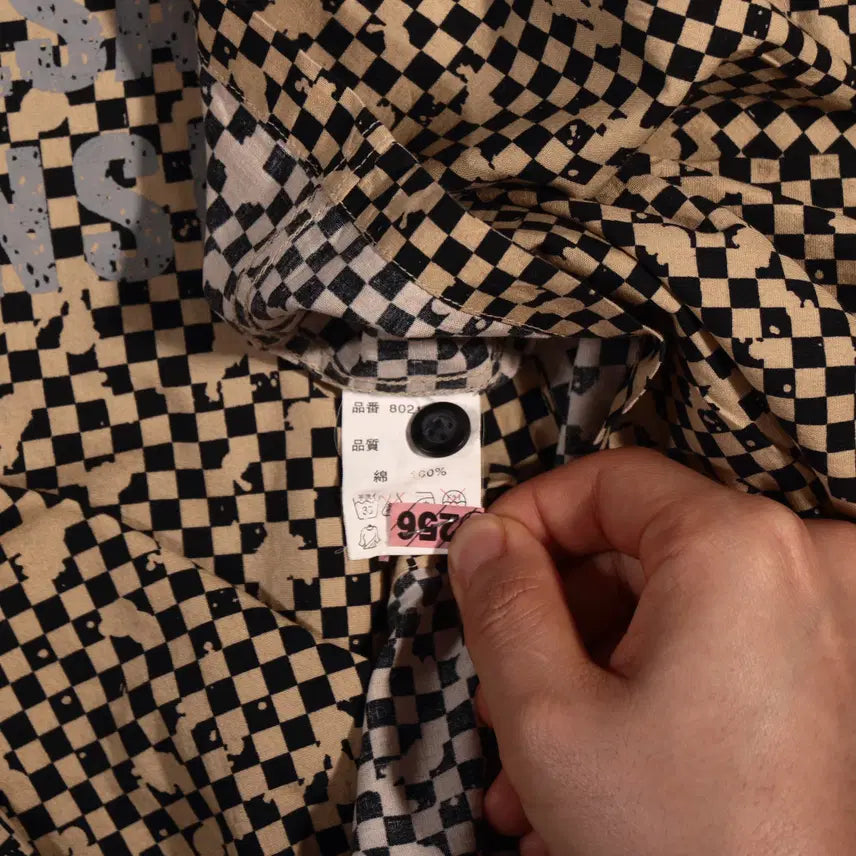 [BUNJANG] Vintage Checkerboard Y2K Printed Shirt / 일본빈티지 체커보드 Y2K 프린팅 셔츠 C540