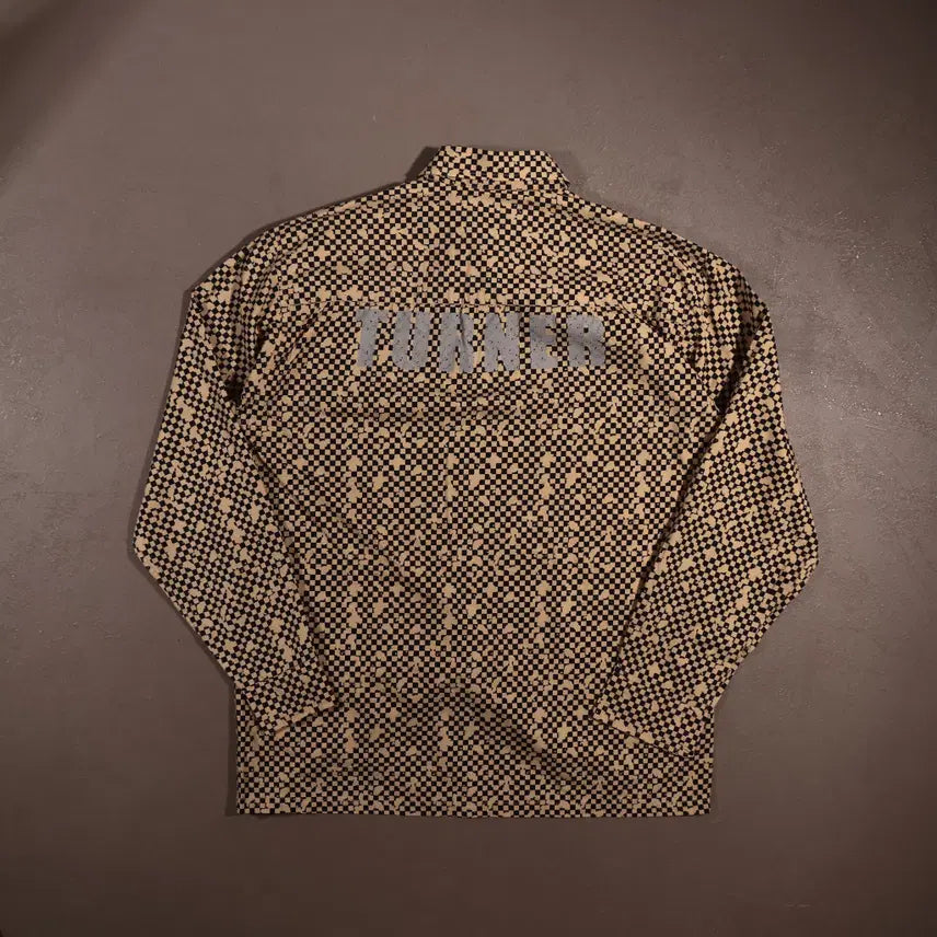 [BUNJANG] Vintage Checkerboard Y2K Printed Shirt / 일본빈티지 체커보드 Y2K 프린팅 셔츠 C540