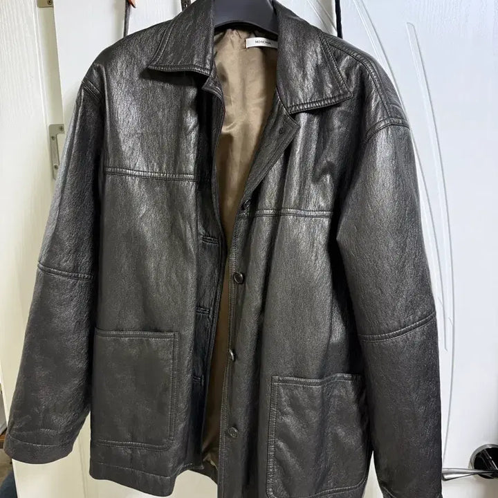 [BUNJANG] Monoha Leather Jacket Brown / 모노하 레더 자켓 브라운 F