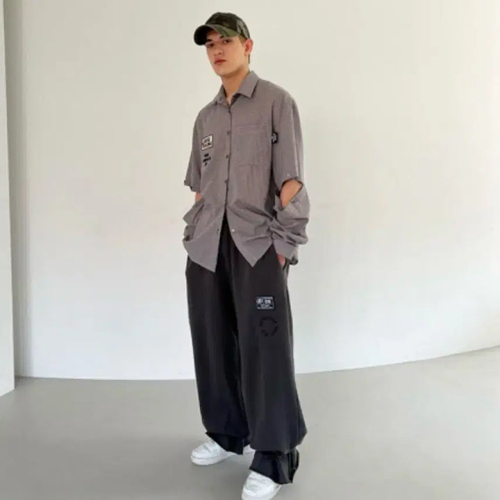 [BUNJANG] The Mysterious Hotel Patch Strap Damage Pants / 더미스테리어스호텔 패치 스트랩 데미지 팬츠