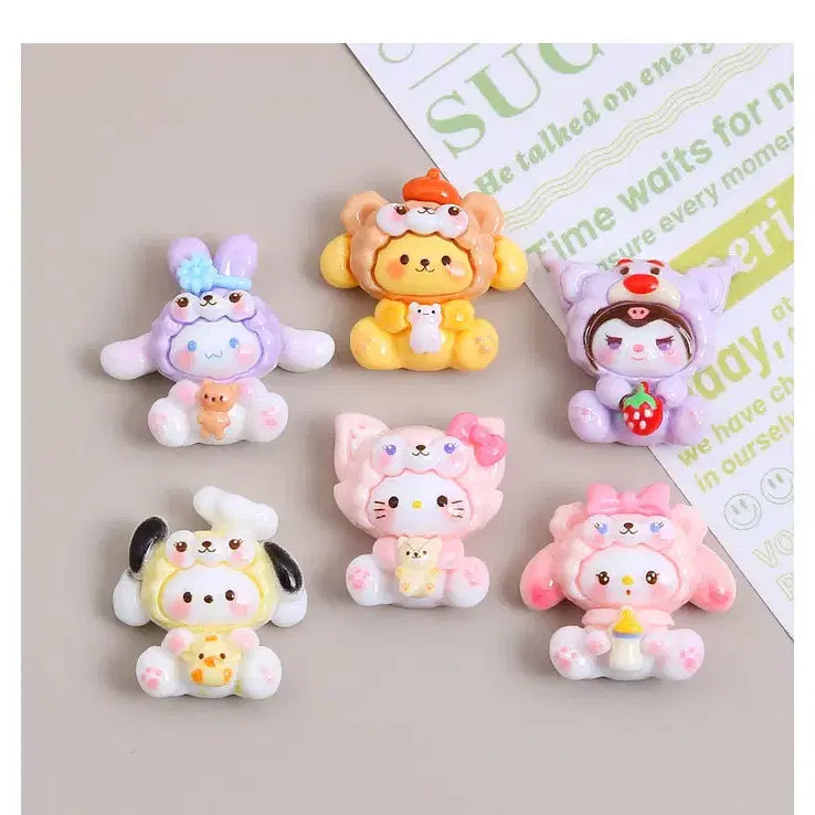 [BUNJANG] Sanrio Parts Set (7 Items) / 산리오 파츠2 데코덴 재료 7종 세트