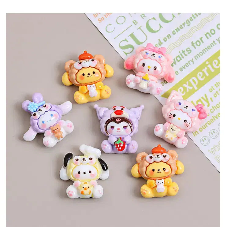 [BUNJANG] Sanrio Parts Set (7 Items) / 산리오 파츠2 데코덴 재료 7종 세트