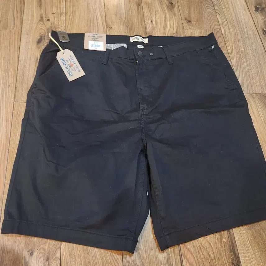 [BUNJANG] DevilDogs Degrease Chino Shorts Black Waist 40 New / 미국 데빌독 더거리스 치노반바지 허리40 새상품