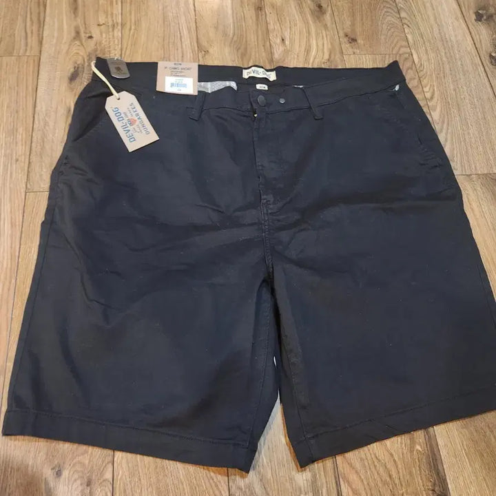 [BUNJANG] DevilDogs Degrease Chino Shorts Black Waist 40 New / 미국 데빌독 더거리스 치노반바지 허리40 새상품