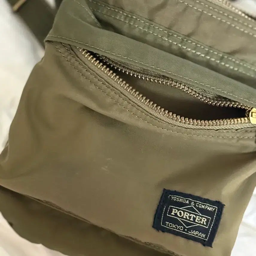 [BUNJANG] Porter Force Shoulder Pouch Sage Green / 포터 포스 숄더 파우치 세이지 그린