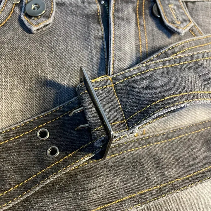 [BUNJANG] Dear. Me Denim Black Skirt / 디어미 데님 스커트 흑청 스커트