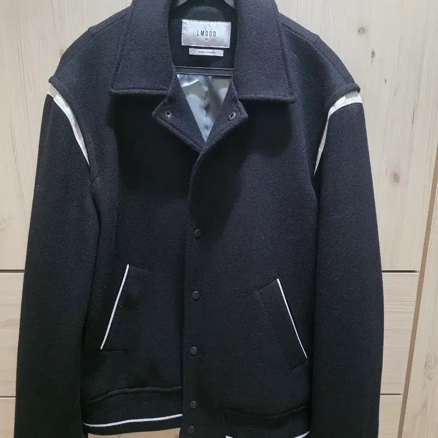 [BUNJANG]  Elwood Contemporary Varsity Jacket Black / 엘무드 컨템포러리 바시티 자켓