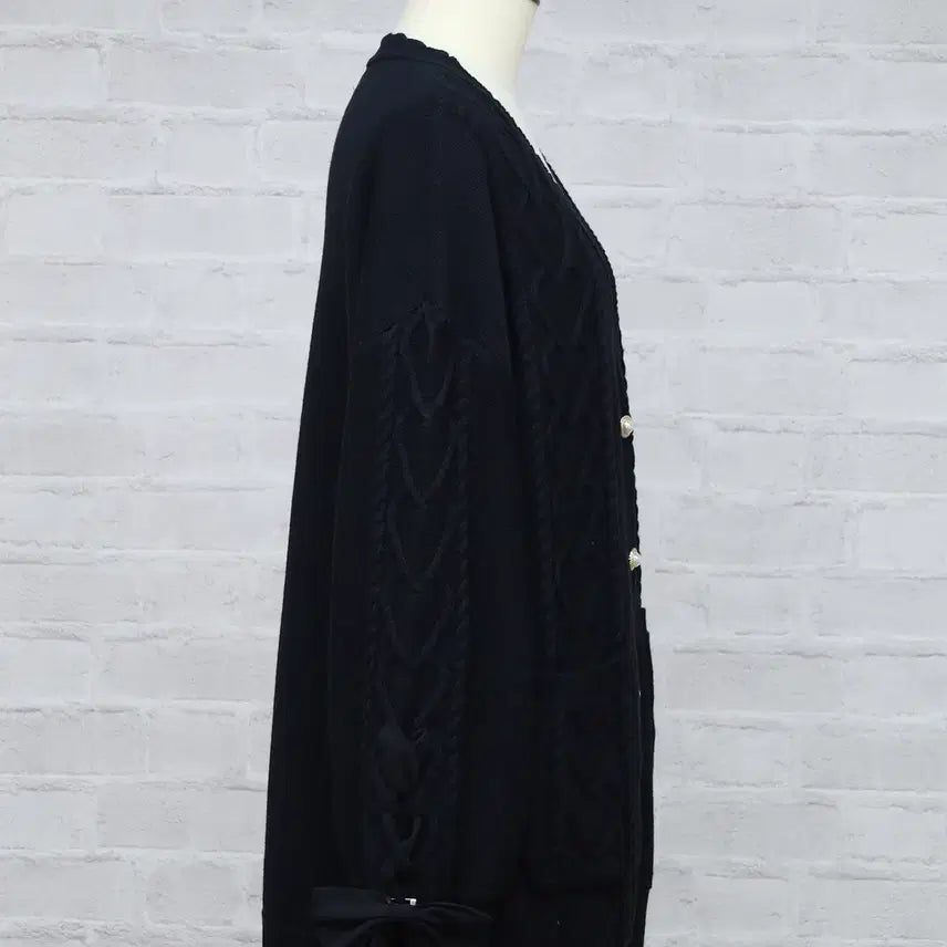 [BUNJANG] Amavel Sugar Ribbon Long Cardigan / Amavel 아마벨 슈가 리본 롱 가디건