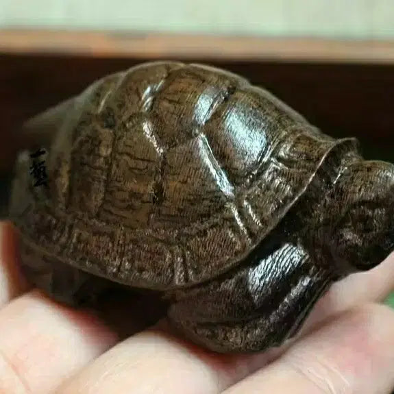 [BUNJANG] Ebony Wood Carving Longevity Turtle / 소장용 장식용 흑단 목각 조각품 장수거북이 1점 드립니다