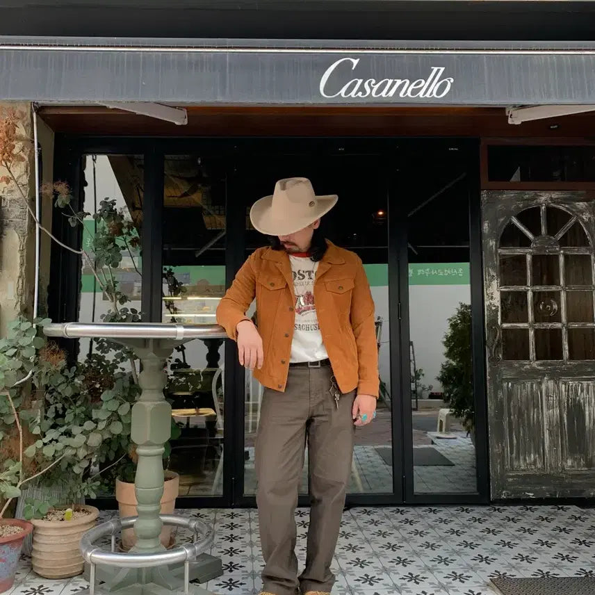 [BUNJANG] Dope Jayson Suede Trucker Jacket / 도프제이슨 스웨이드 트러커