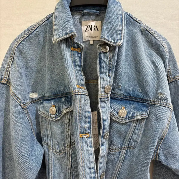 [BUNJANG] ZARA Cropped Denim Jacket Light Wash (New) / 자라 크롭 데님자켓 연청 워싱 / 미착용 새상품