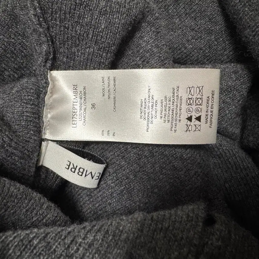 [BUNJANG] 르917 Button-Down Cardigan Skirt Charcoal 36 / 르917 버튼다운 가디건 스커트 차콜 36