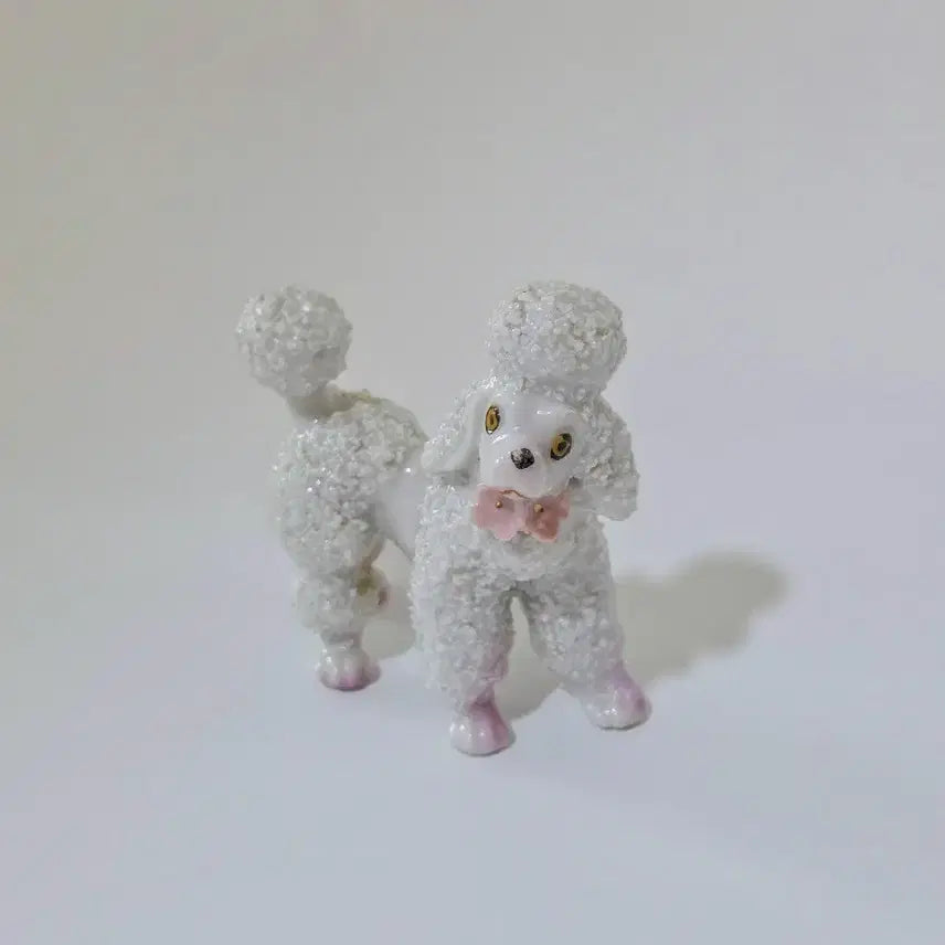 [BUNJANG] Vintage White Poodle Ceramic Figurine / 빈티지 푸들 화이트 도자기 피겨린