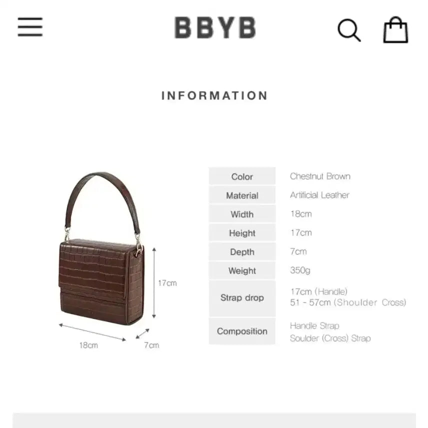 [BUNJANG] BBYB Marron Brown Crossbody Bag / [새상품]백화점입점브랜드 BBYB 마론 브라운 크로스백