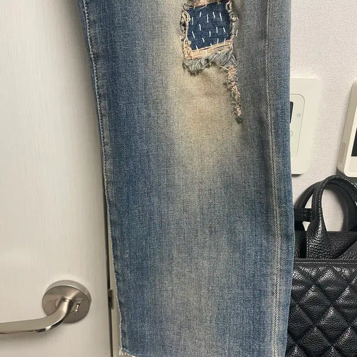 [BUNJANG] Off-White Cutting Jeans / 오프화이트 커팅진