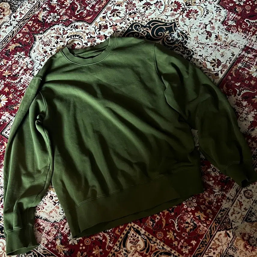[BUNJANG] Document Sweatshirt Olive L / 도큐먼트 스웻 Olive [L]