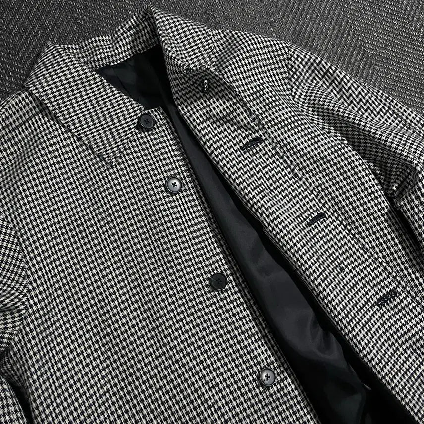 [BUNJANG] 8seconds Houndstooth Check Trench Coat / [L] 8seconds 에잇세컨즈 하운드투스 체크 트렌치 코트