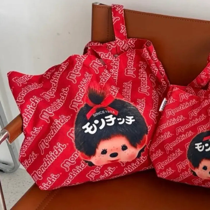 [BUNJANG] Monchhichi Red Tote Bag / 몬치치 Monchhichi 빨간색 토트백