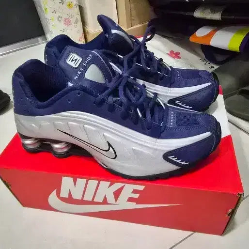 [BUNJANG] Nike Shox R4 Blue Void Metallic Silver / (W) 나이키 샥스 R4 블루 보이드 메탈릭 실버
