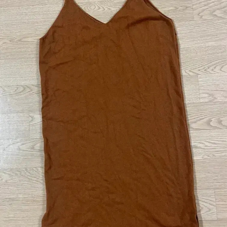 [BUNJANG] Brown Knit Sleeveless Dress / 브라운 니트 민소매원피스