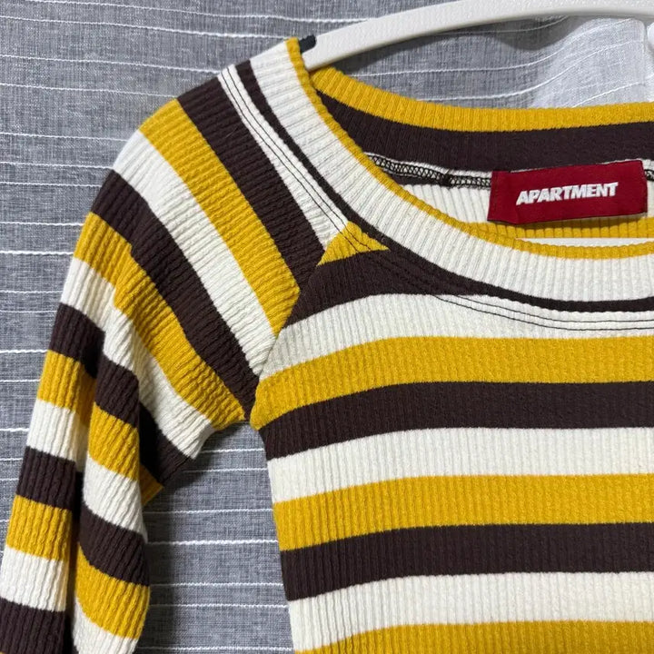 [BUNJANG] Apartment Striped Long Sleeve Shirt / 아파트먼트 스트라이프 롱슬리브
