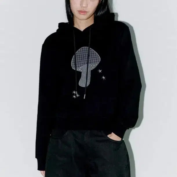 [BUNJANG] OAFISH Mushroom Patch Hoodie Black / 오피쉬 후드티 후드 블랙 새상품 판매 (택O) OAFISH MUSHROO