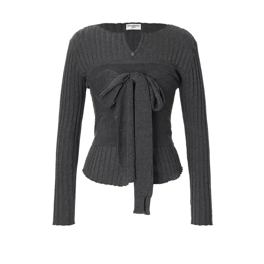 [BUNJANG] Zero Planet Selina Button Bustier Knit Set / 제로플래닛 셀리나 버튼 뷔스티에 니트 세트