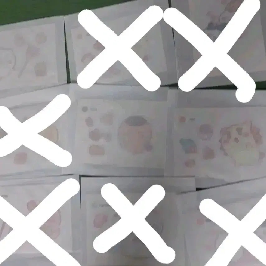 [BUNJANG] Chiikawa Olive Young Big Ttibu Ttibu Seal Bundle Set / 치이카와 올리브영 베이글칩 빅 띠부띠부 씰 일괄