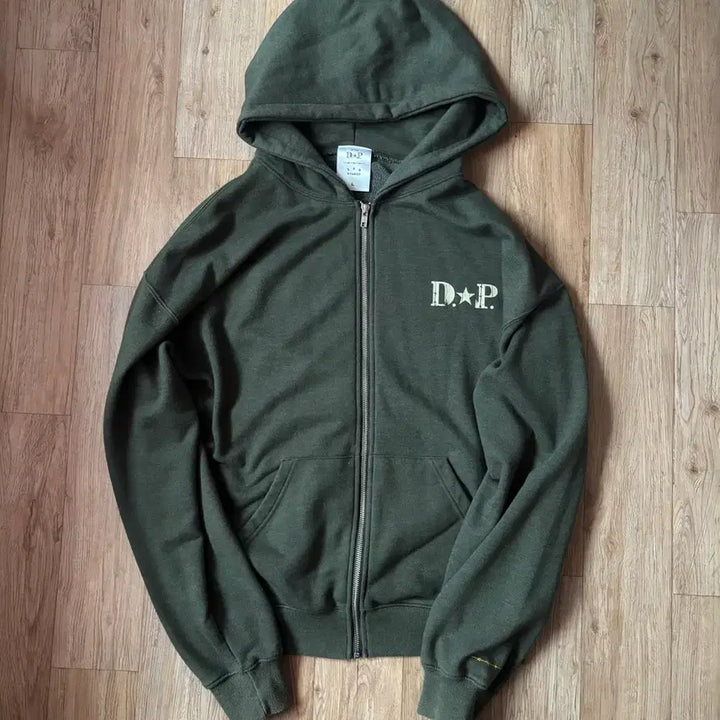 [BUNJANG] Iapp Studio D.P. Collaboration Khaki Hoodie / 아이앱스튜디오 디피 콜라보 카키 후드집업 D.P.
