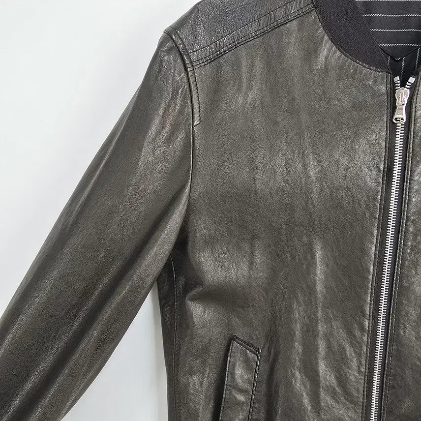[BUNJANG] T.I FOR MEN Lambskin Leather Jacket Black 95 / 티아이포맨 T.I FOR MEN 양가죽 레더 자켓 블랙 95