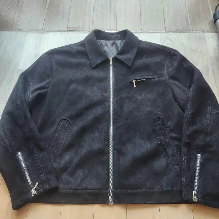 [SOLD OUT] 드로우핏 커버렉 스웨이드 블루종 자켓 XL