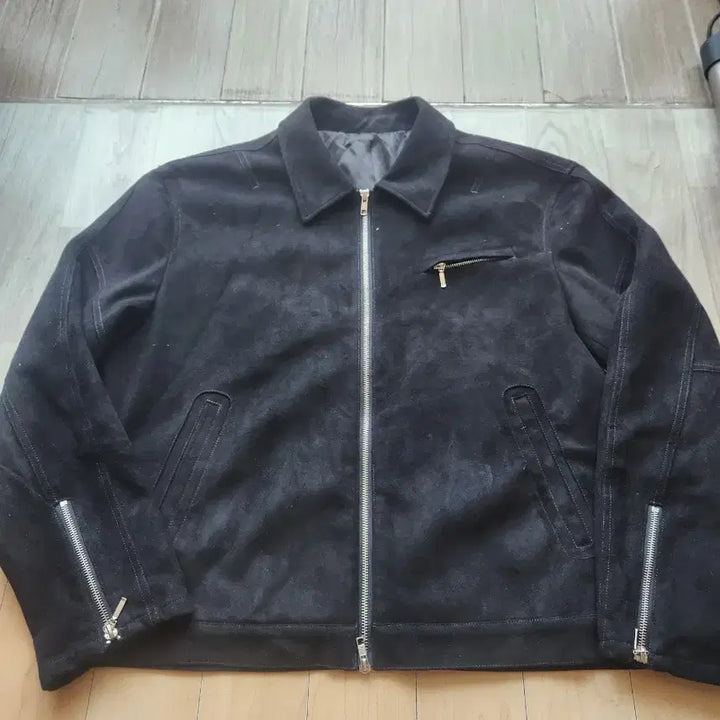 [SOLD OUT] 드로우핏 커버렉 스웨이드 블루종 자켓 XL
