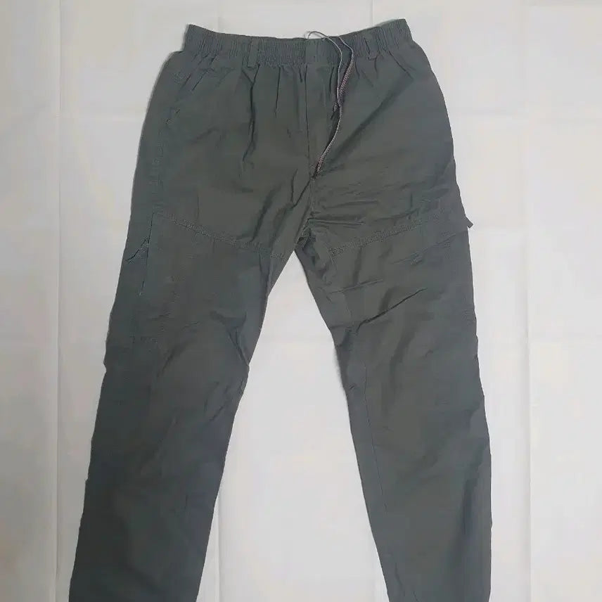 [BUNJANG] Cargo Style Gray Training Pants / 카고 스타일 트레이닝 바지 회색(카키)