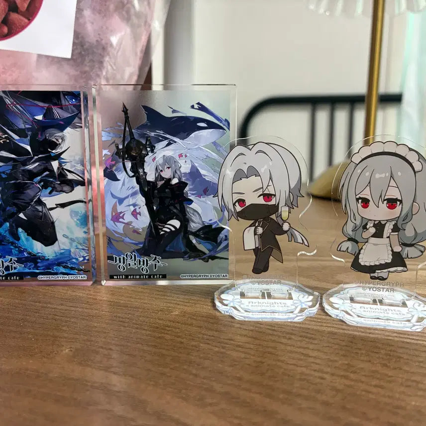 [BUNJANG] Arknights Animate Collaboration Scathach Acrylic Block and Stand Bundle Set / 명일방주 애니메이트 콜라보카페 울피안 스카디 아크릴블럭 아크릴스탠드 일괄