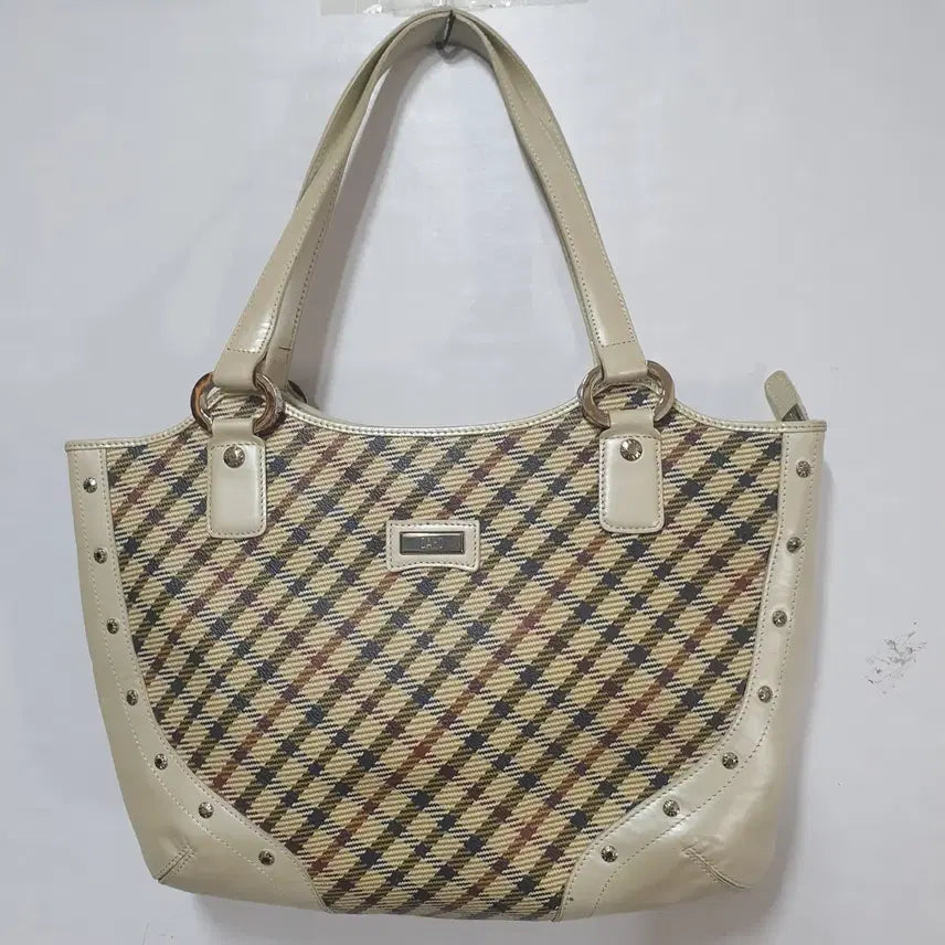 [BUNJANG] Daks Check Pattern Tote Bag / 닥스 체크 패턴 토트백