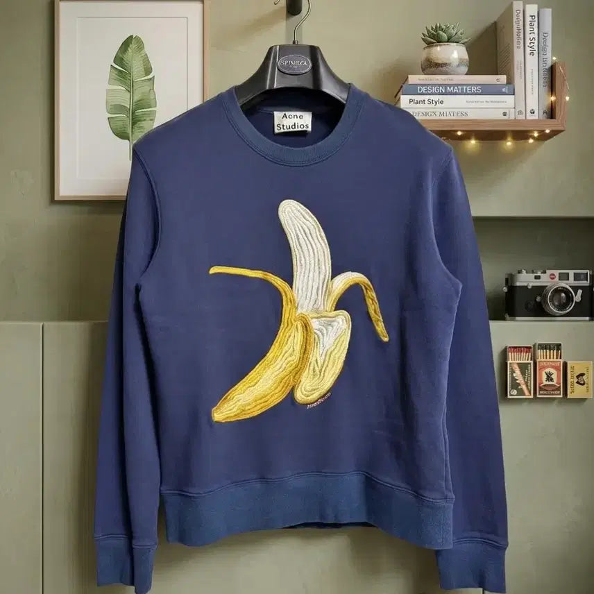 [BUNJANG] Acne Studios Banana Sweatshirt Navy / 아크네 스튜디오 바나나 맨투맨 네이비