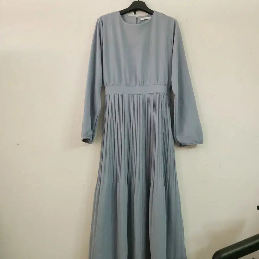 [SOLD OUT] 블루톤 롱 플리츠 원피스55