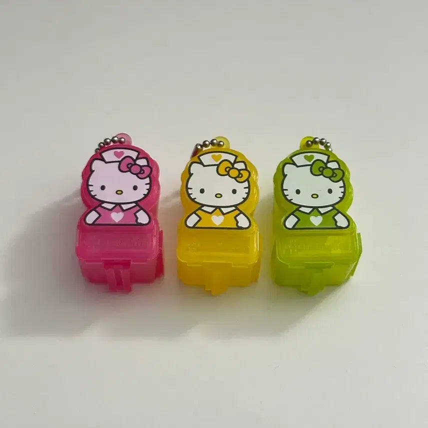 [BUNJANG] Vintage Kitty Nurse Mini Case Pill Box Bundle Set / 고전 키티 간호사 너스 미니 케이스 약통 일괄