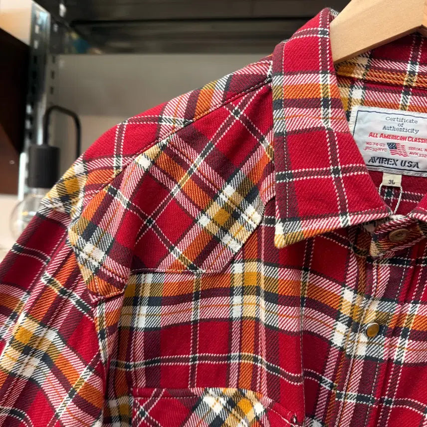 [BUNJANG] AVIREX Western Check Shirt / 아비렉스 웨스턴 체크 셔츠 2XL 3XL