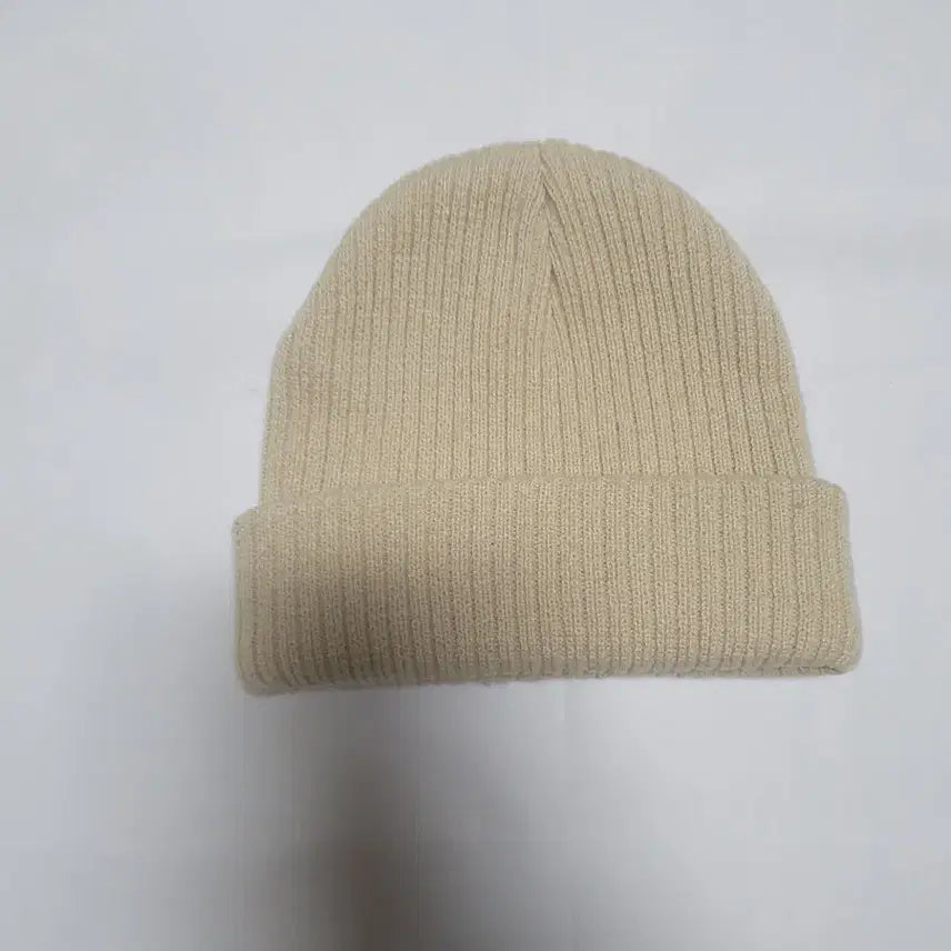 [BUNJANG] Ivory Ribbed Knit Beanie / 아이보리 골지 니트 비니