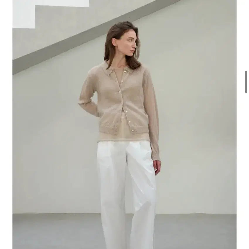 [BUNJANG] Che Checked Mohair Knit Beige / Che 체 키드모헤어 니트 베이지