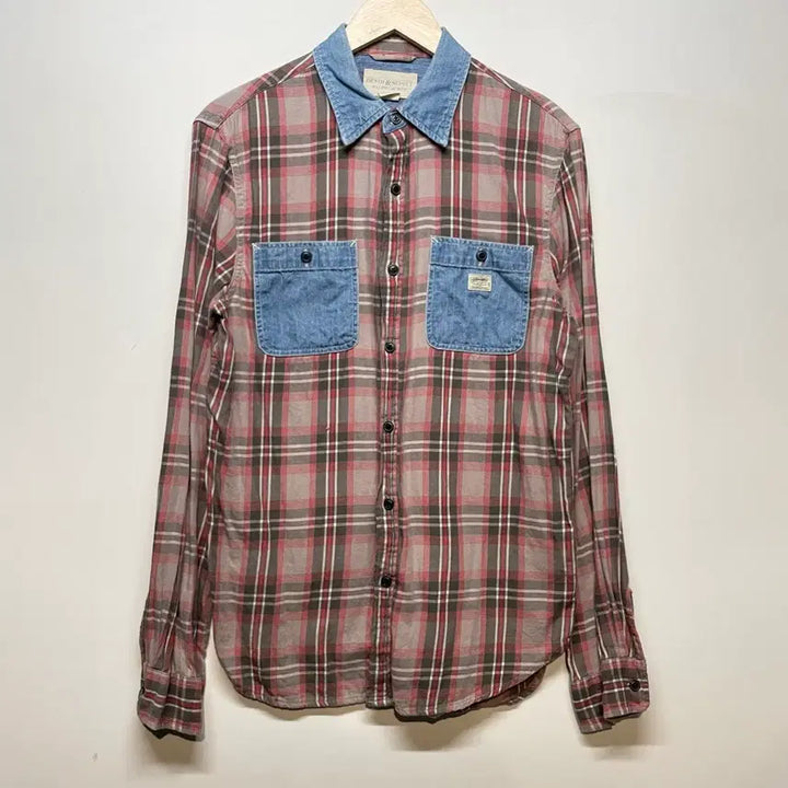 [BUNJANG] Denim &amp; Supply Denim Point Check Shirt / 데님앤서플라이 데님 포인트 체크 셔츠