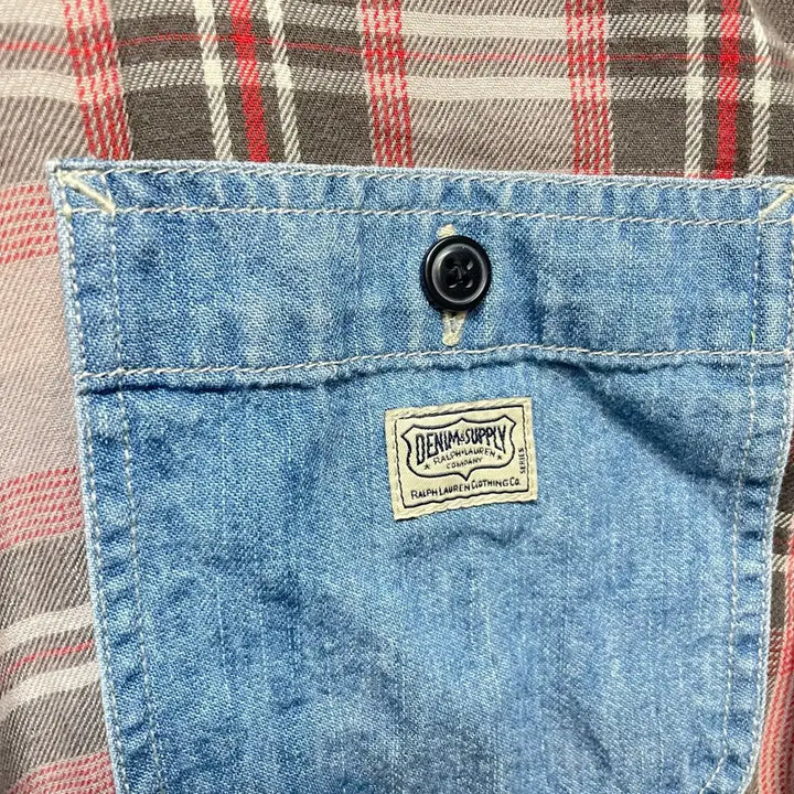 [BUNJANG] Denim &amp; Supply Denim Point Check Shirt / 데님앤서플라이 데님 포인트 체크 셔츠