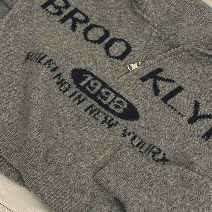 [BUNJANG] Brooklyn Gray Anorak Knit / 브루클린 그레이 회색 아노락 니트