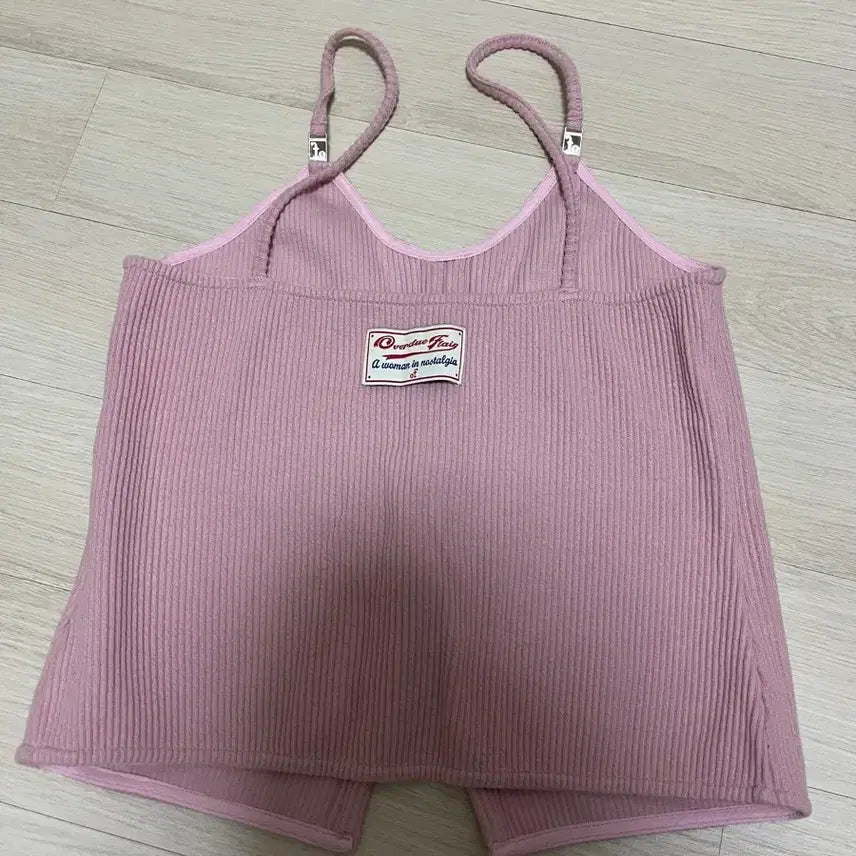 [BUNJANG] Overdue Flare Pink Strap Tank Top / 오버듀플레어 핑크 끈 나시