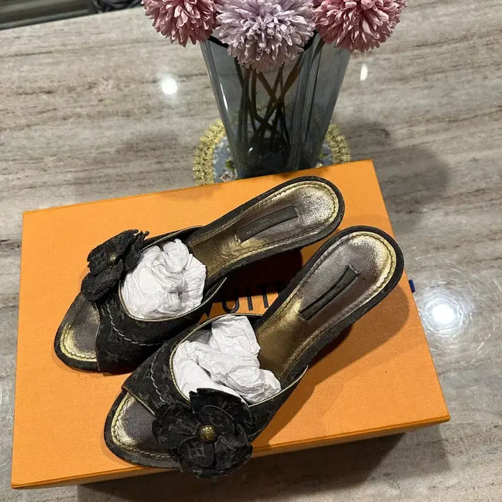 [BUNJANG] Louis Vuitton Denim Mules / 루이비통데님뮬정품