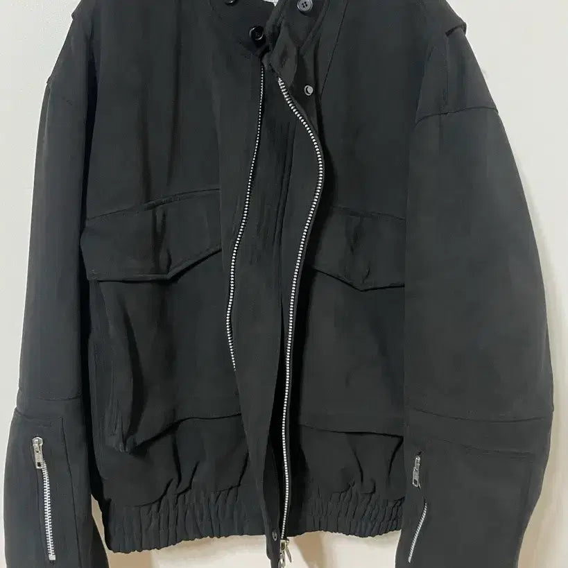 [BUNJANG] Allenne 3D Suede Bomber Jacket / 알렌느 3D 스웨이드 봄버 블랙 2사이즈